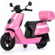  ELEKTRO-MOTORRAD-SCOOTER FÜR KINDER, LICHTER, HUPE, BATTERIE, ROSA