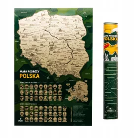    Rubbelkarte Polen + Europa mit Extras Rubbelkarte Polen 60x40cm zum Reisen