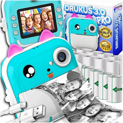  Totalstore-Kamera MINI-THERMODRUCKER DRUKUŚ 3.0 PRO + ROLLEN rosa