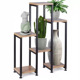   6-Ebenen Metall Blumenständer für Zimmer- und Topfpflanzen - Ideal für Innen und Außen