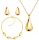  GOLDSCHMUCKSET TROPFEN SILBER 925 VERGOLDET
