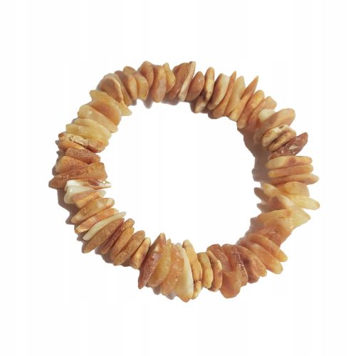  Rohes, ungeschnittenes, milchiges Bernsteinarmband