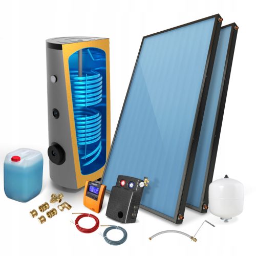  PREMIUM Solarset Solarkollektor 2 x 2,85 mit 300 l Tank
