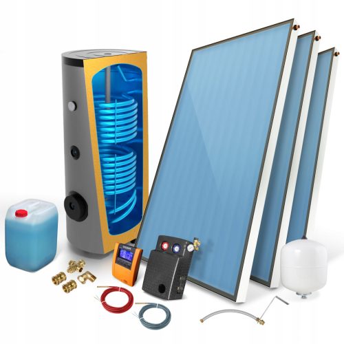  Solarkollektor STANDARD Solarset 3 x 2,0 mit 300l Tank