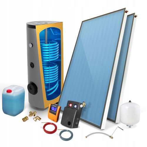  STANDARD-Solarset, Solarkollektor 2 x 2,0 mit 200 l Speicher