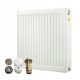  Stahlplattenheizkörper Diamond 1250 W weiß 600 x 600 x 105 mm - Anschluss unten