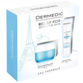   Dermedic Hydrain 3 Hialuro Pflegeset: Tiefenhydratisierende Creme 50 ml & Augencreme 15 ml