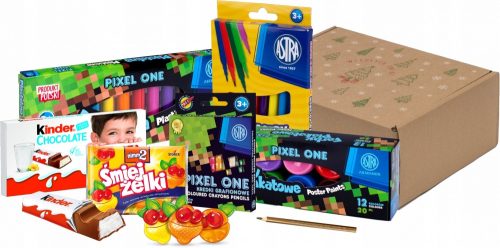  Paket mit Weihnachtssüßigkeiten + Malutensilien WEIHNACHTS-Weihnachtsmann