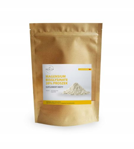 Magnesium-Bisglycinat Pulver 20% für Nervensystem und Schlaf, 500g