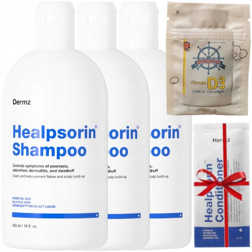 Healpsorin DERMZ 500 ml szampon do włosów na łuszczycę i ŁZS