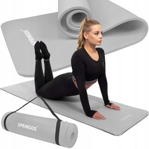  Springos Trainingsmatte 183 cm x 61 cm grau