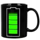  Becher Batterie Magic Geschenk groß für Kaffee schwarz Farbwechsel 330 ml