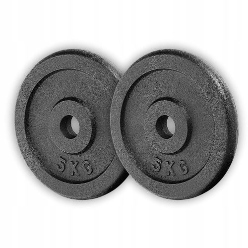  Gusseisen-Gewichtspuck, 2 x 5 kg, 26-mm-Plattengewichtssatz, 10 kg