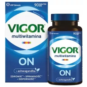   Multivitamin für Männer mittleren Alters mit Ashwagandha - Vigor On90 Tabletten