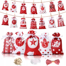    ADVENTSKALENDER WEIHNACHTSGESCHENK DIY 24 STÜCK TASCHEN Füllungen