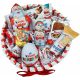  KINDER Box Kuchen-Geschenkkorb-Set mit Süßigkeiten für Weihnachten, Weihnachtsmann, Geburtstag