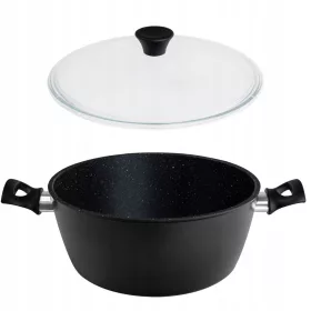   REMOSKA EUROPA Hochwertiger Granit-Topf, 28 cm - Made in Czech Republic