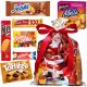  Süßes goldenes Süßigkeitenpaket mit Weihnachtsmann