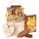  GRAVIERTER Geschenkkorb, ein Geschenk zum Nikolaustag, Schokolade, Honig und Tee