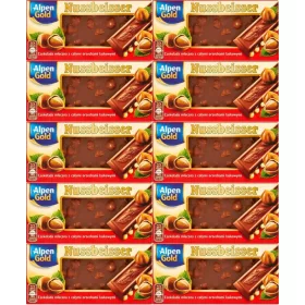   10x Alpen Gold Nussbeisser, Vollmilchschokolade mit ganzen Haselnüssen, 100g