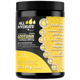   AllHydrate Sport Professional Lemon - Elektrolytgetränk mit Koffein, 745 g