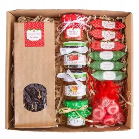    GESCHENKKORB Weihnachtsgeschenk mit Tee, Honig und Marmelade