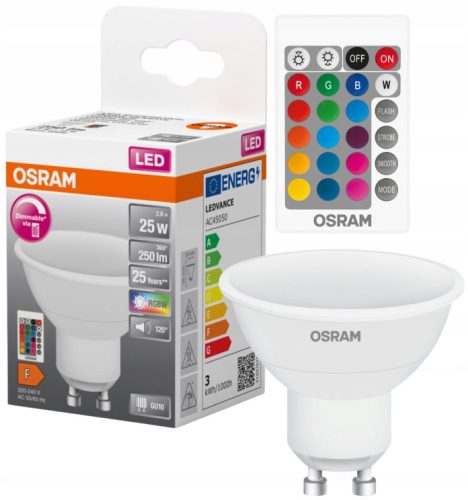  Osram GU10 LED-Lampe 4,2 W RGBW 250 lm mehrfarbig mit Fernbedienung