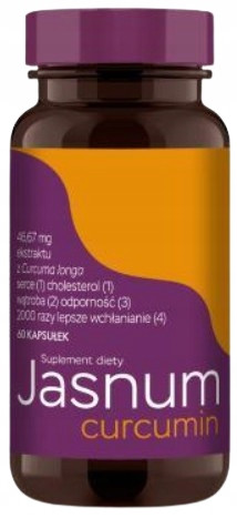 Jasnum Curcumin - Nahrungsergänzungsmittel mit Kurkuma-Extrakt, 60 Kapseln
