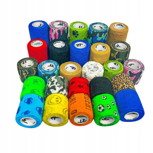 REA COHESIVE BANDAGE Set - Elastische, Selbsthaftende Bandagen, Bunt, 26 Stück