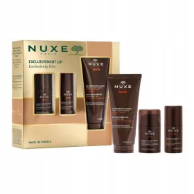 Nuxe Men Pflegeset: Feuchtigkeitsgel, Deo Roll-On & Duschgel