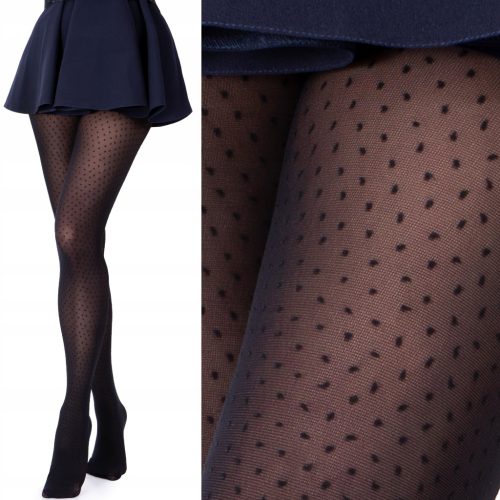  Fenome gemusterte Strumpfhose LULU114 40den schwarz Nero Größe 3/4