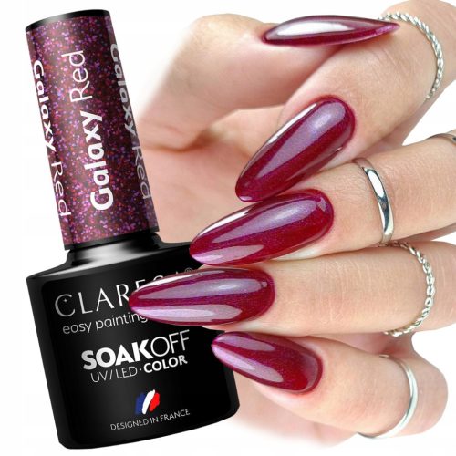  CLARESA GALAXY RED RED HYBRID NAGELLACK MIT GLITZERPARTIKELN 5 ml