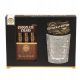  Becky's Set aus Gianduja-Milchschokolade mit Vanillegeschmack + Glas