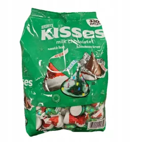   Hershey's Kisses Milchschokolade Weihnachtsedition mit Santa-Hut und Christbaum - 330 Stück, 1,53 kg