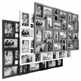   Große Designer-Multibilderrahmen für 24 Fotos in modernem Stil, wählbare Farben