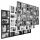 Große Designer-Multibilderrahmen für 24 Fotos in modernem Stil, wählbare Farben