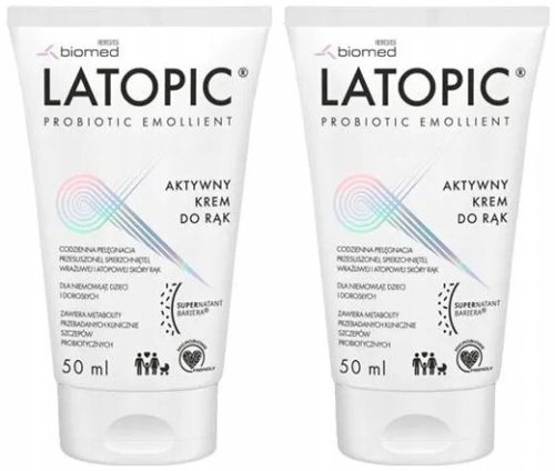 Latopic Aktiver Regenerierender Handcreme für Sehr Trockene und Atopische Haut, 50ml