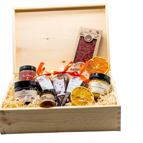  Geschenkkorb „Weihnachtsgeschmack“ – Set aus Delikatessen und Charms