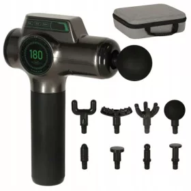    Massagepistole Körper-Rückenmassagegerät LED-Anzeige 8in1