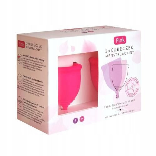  HYDREX Pinke Menstruationstasse Größe S+M, 2 Stück