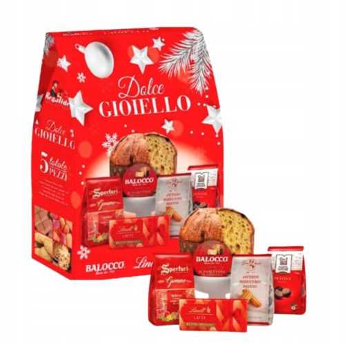  Dolce Gioiello Set mit 5 Süßigkeiten für Weihnachten, italienisches Weihnachtsgeschenk