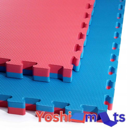  YOSHIMAT SPARK Puzzlematte 1m2 x 1m2 x 2,5cm blau und rot