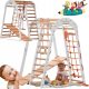  Indoor-Spielplatz aus Holz für Kinder Weißes Kletterdreieck RINAGYM