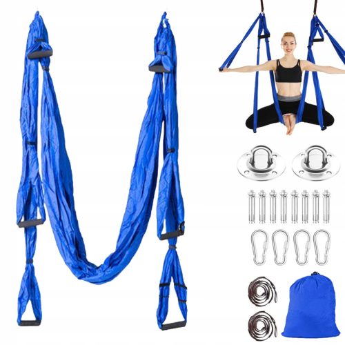  Akrobatik-Schärpen-Set, Luft-Yoga-Schal, Hängematte mit 6 Griffen + Geschenk