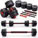  SET METEOR BUITUMIC DUMBS 2x15 mit Langhantel