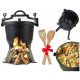  Ungarischer Gusseisenkessel, 8L Jagdtopf, Lagerfeuerbraten, Grill
