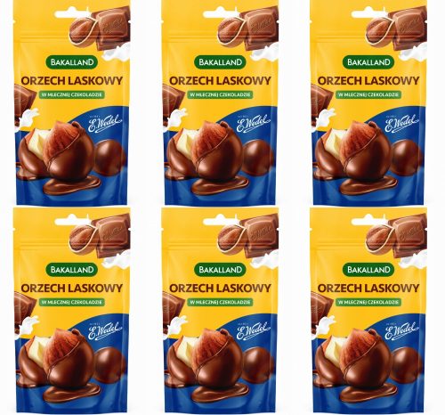 6x Bakalland Haselnüsse in Wedel Vollmilchschokolade 72g