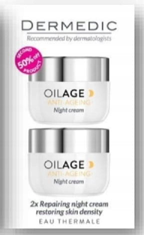 DERMEDIC OILAGE Reparatur-Nachtcreme für erneuerte Jugendlichkeit, 2x 50 ml