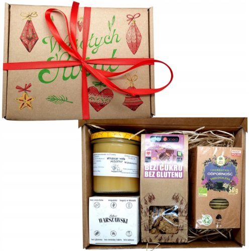  Weihnachtsgeschenkbox mit Tee, Süßigkeiten und Honig für alle