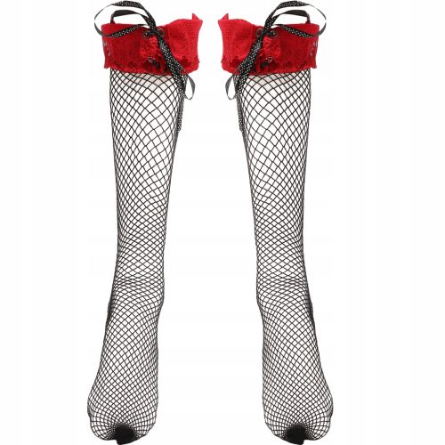  ELEGANTE SPITZENSOCKEN MIT SCHLEIFE WEIHNACHTSLANGE SOCKEN